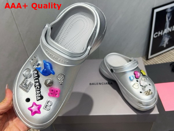 Balenciaga Crocs Mule Jibbitz Silver Replica