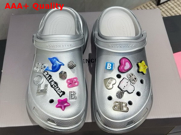 Balenciaga Crocs Mule Jibbitz Silver Replica