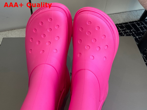 Balenciaga Crocstm Boot in Bright Pink Rubber Replica