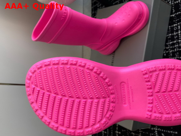 Balenciaga Crocstm Boot in Bright Pink Rubber Replica