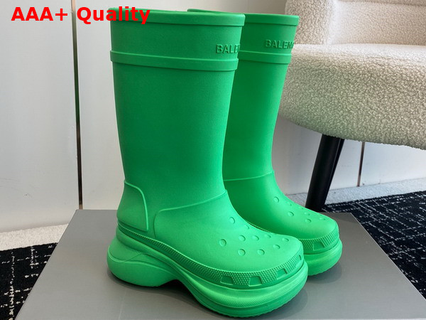 Balenciaga Crocstm Boot in Green Rubber Replica