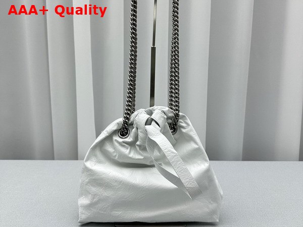 Balenciaga Crush Small Tote Bag in White Crushed Calfskin Replica