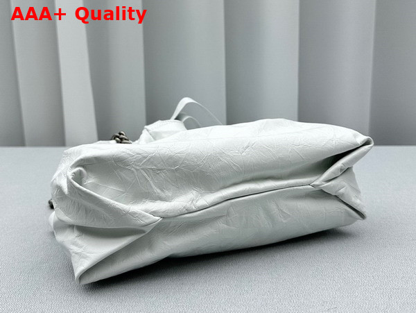 Balenciaga Crush Small Tote Bag in White Crushed Calfskin Replica