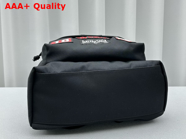Balenciaga Diy Explorer Backpack in Black Washed Recycled Nylon Replica