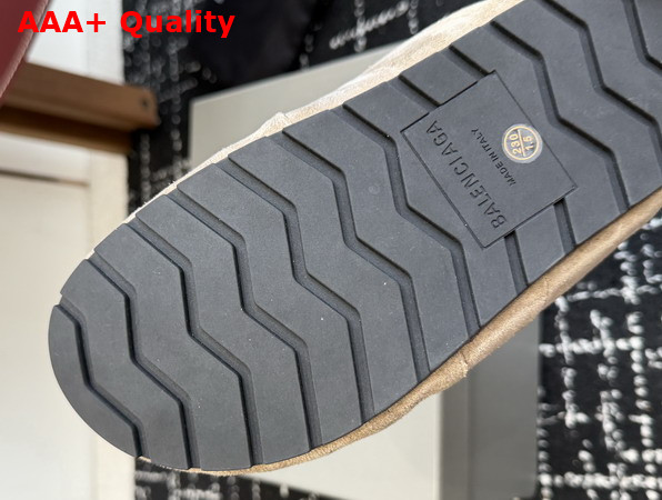 Balenciaga Dumbo Mule in Beige Worn Out Suede Calfskin Replica