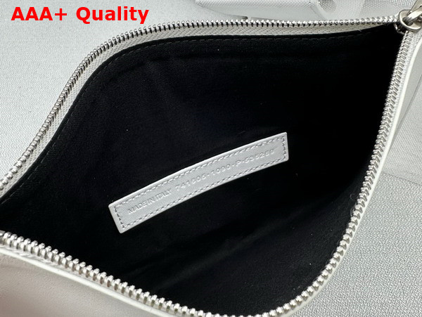 Balenciaga Duty Free Large Tote Bag in White and Black Mesh with Aged Silver Hardware Replica