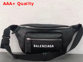 Balenciaga Everyday Logo Belt Pack Black Soft Calfskin Belt Bag Replica