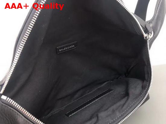 Balenciaga Everyday Logo Belt Pack Black Soft Calfskin Belt Bag Replica