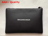 Balenciaga Everyday Pouch L Black Natural Grain Calfskin Replica