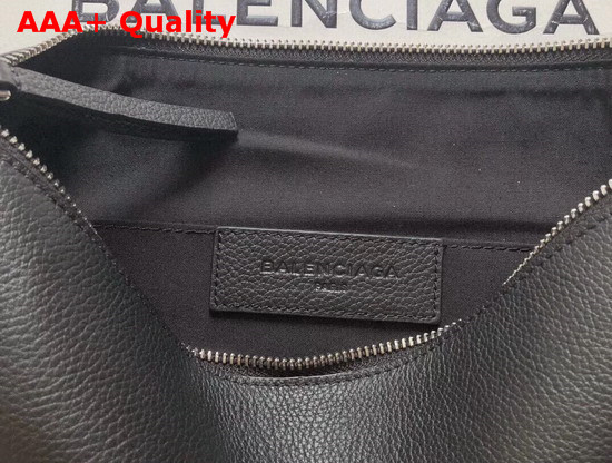 Balenciaga Everyday Pouch L Black Natural Grain Calfskin Replica