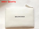 Balenciaga Everyday Pouch L White Natural Grain Calfskin Replica