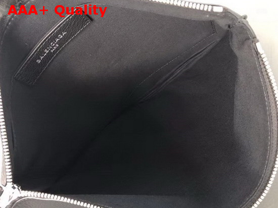 Balenciaga Everyday Pouch M Black Natural Leather Replica