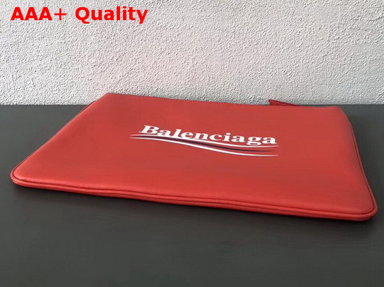 Balenciaga Everyday Pouch M Red Natural Leather Replica
