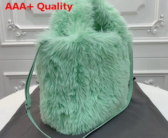 Balenciaga Everyday Tote XS Light Mint Fake Fur Replica