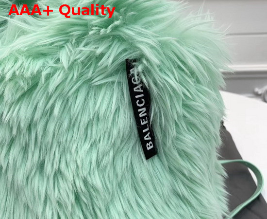 Balenciaga Everyday Tote XXS Light Mint Fake Fur Replica
