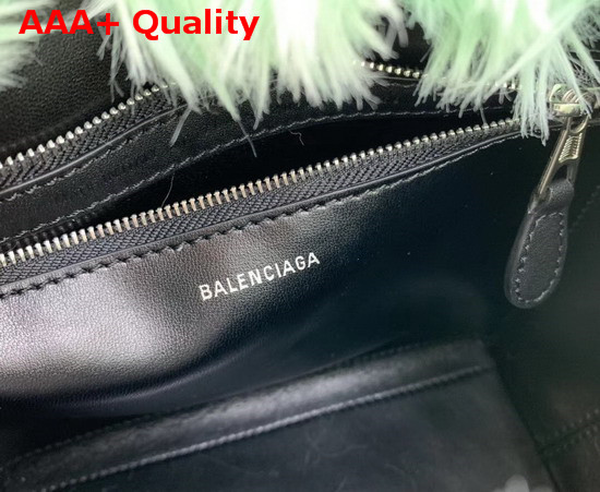 Balenciaga Everyday Tote XXS Light Mint Fake Fur Replica