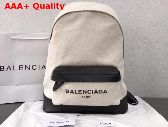 Balenciaga Navy Backpack Natural Cotton Canvas Replica