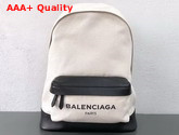 Balenciaga Navy Backpack Natural Cotton Canvas Replica