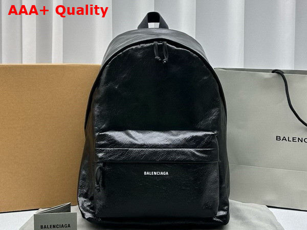 Balenciaga Explorer Backpack in Black Arena Lambskin Replica