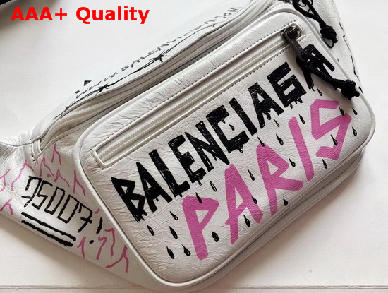 Balenciaga Explorer Beltpack Graffiti White Grey Replica
