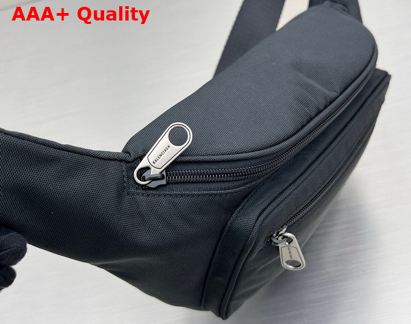 Balenciaga Explorer Medium Embroidered Beltpack in Black Recycled Nylon Replica