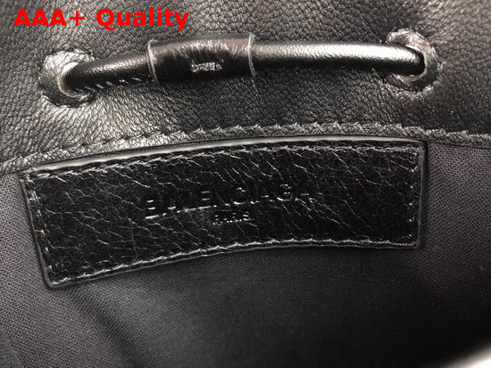 Balenciaga Explorer Pouch Strap Logos Black Calfskin Replica