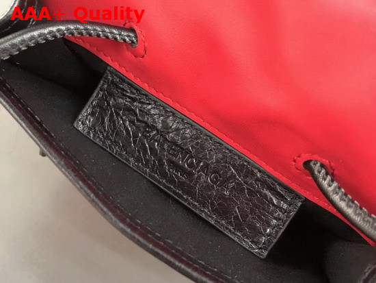 Balenciaga Explorer Pouch Strap Red and Black Calfskin Replica