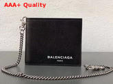 Balenciaga Explorer Square Wallet Chain Black Replica