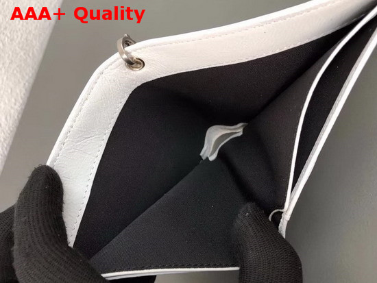 Balenciaga Explorer Square Wallet Chain White Replica