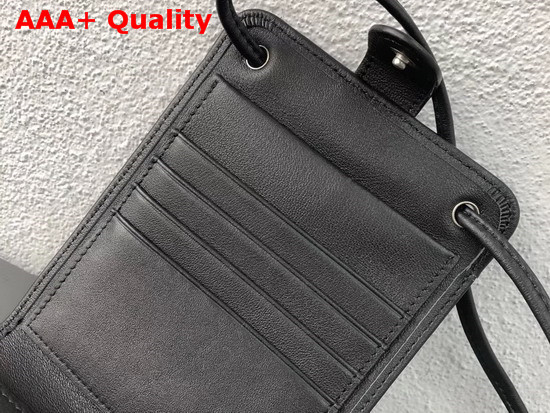 Balenciaga Explorer Strap Wallet Black Soft Calfskin Replica