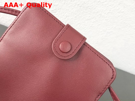 Balenciaga Explorer Strap Wallet Burgundy Soft Calfskin Replica