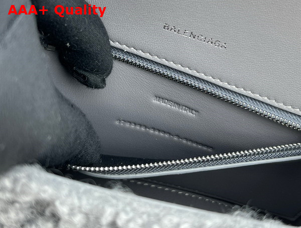 Balenciaga Furry Hourglass Small Handbag in Grey Technical Material Replica