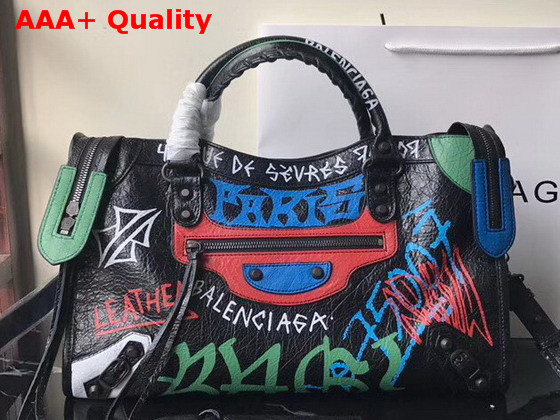 Balenciaga Graffiti Classic City Medium Sized Arena Graffiti All Over Bag Replica
