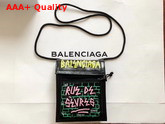 Balenciaga Graffiti Explorer Pouch Strap Natural Black Replica