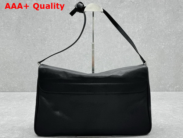 Balenciaga Grungy Medium Messenger Bag in Black Washed Smooth Calfskin Replica