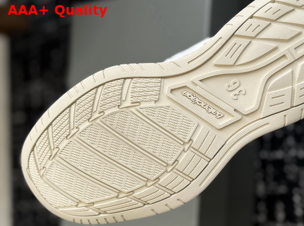 Balenciaga Hamptons Platform Sneaker in Beige and Black Brushed Suede Cowskin Replica