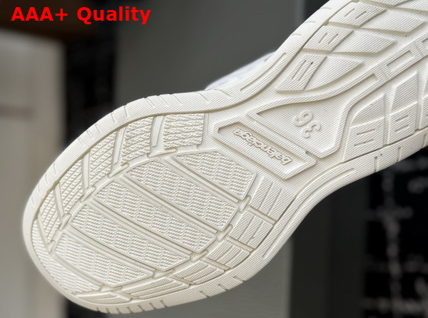 Balenciaga Hamptons Platform Sneaker in White Cowskin and Polyester Replica