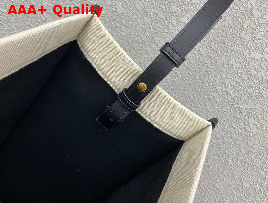 Balenciaga Hardware Large Tote Bag in Light Beige and Black Cotton Canvas Replica