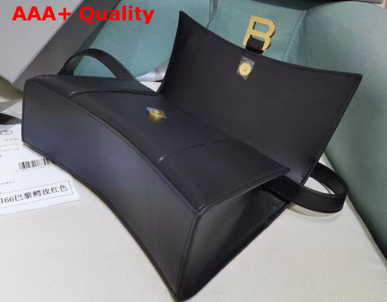 Balenciaga Hourglass Sling Bag Shoulder Bag in Black Box Calfskin Replica