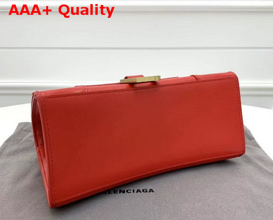 Balenciaga Hourglass Small Top Handle Bag in Red Shiny Box Calfskin Replica