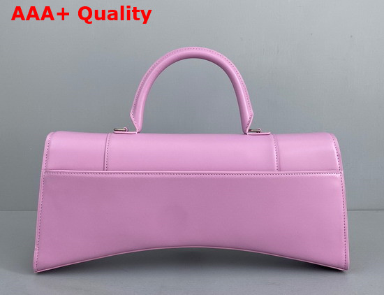 Balenciaga Hourglass Stretched Top Handle Bag in Light Purple Shiny Box Calfskin Replica