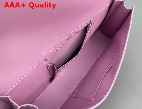 Balenciaga Hourglass Stretched Top Handle Bag in Light Purple Shiny Box Calfskin Replica