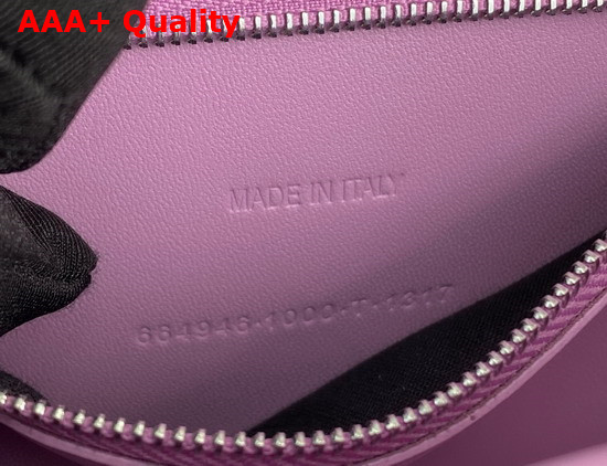 Balenciaga Hourglass Stretched Top Handle Bag in Light Purple Shiny Box Calfskin Replica