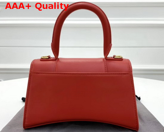 Balenciaga Hourglass XS Top Handle Bag in Red Shiny Box Calfskin Replica