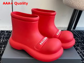 Balenciaga Hummer Rain Boot in Red Rebber Replica