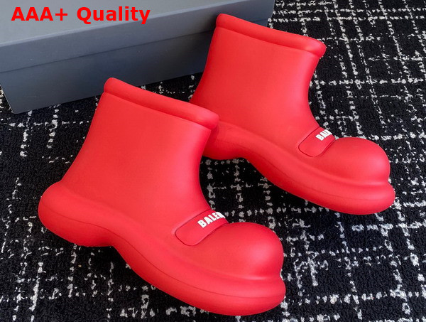 Balenciaga Hummer Rain Boot in Red Rebber Replica