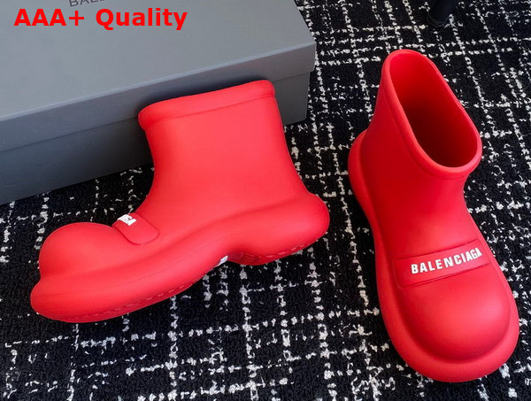 Balenciaga Hummer Rain Boot in Red Rebber Replica