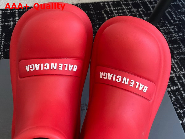 Balenciaga Hummer Rain Boot in Red Rebber Replica