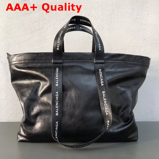 Balenciaga Ikea Tote in Black Lambskin Replica