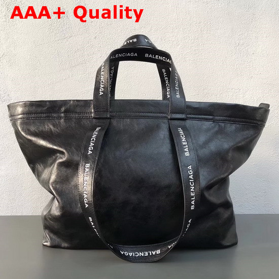 Balenciaga Ikea Tote in Black Lambskin Replica